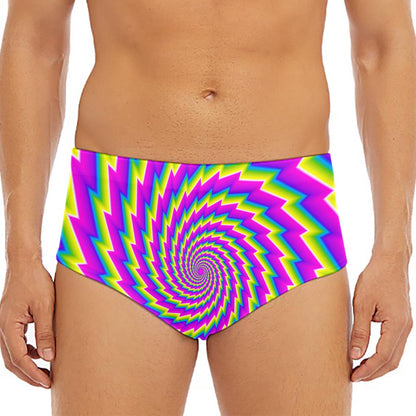 Abstract Twisted Moving Optical Illusion Men's Triangle Swim Briefs
