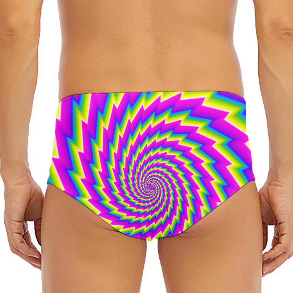 Abstract Twisted Moving Optical Illusion Men's Triangle Swim Briefs