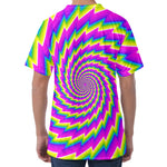 Abstract Twisted Moving Optical Illusion Men's Velvet T-Shirt