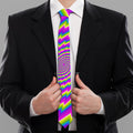 Abstract Twisted Moving Optical Illusion Necktie