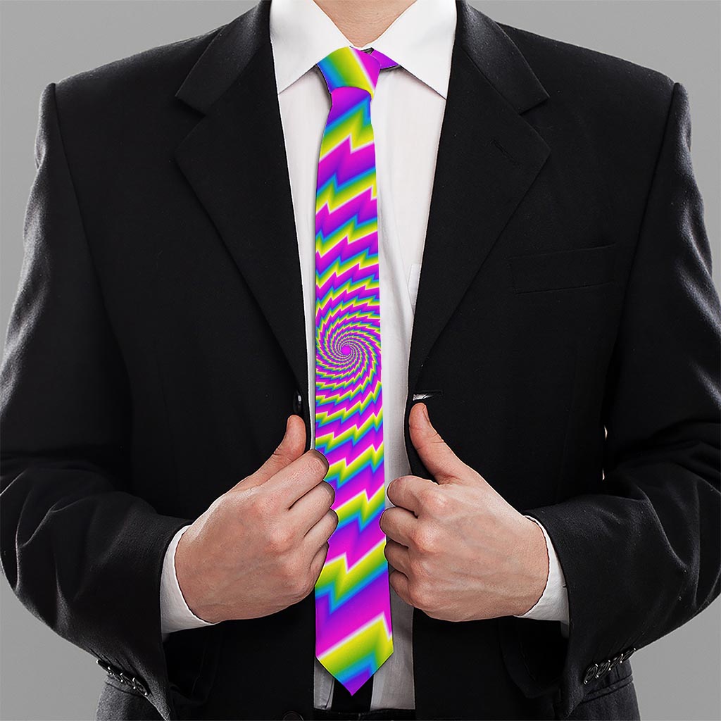 Abstract Twisted Moving Optical Illusion Necktie