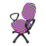 Abstract Twisted Moving Optical Illusion Office Chair Cover