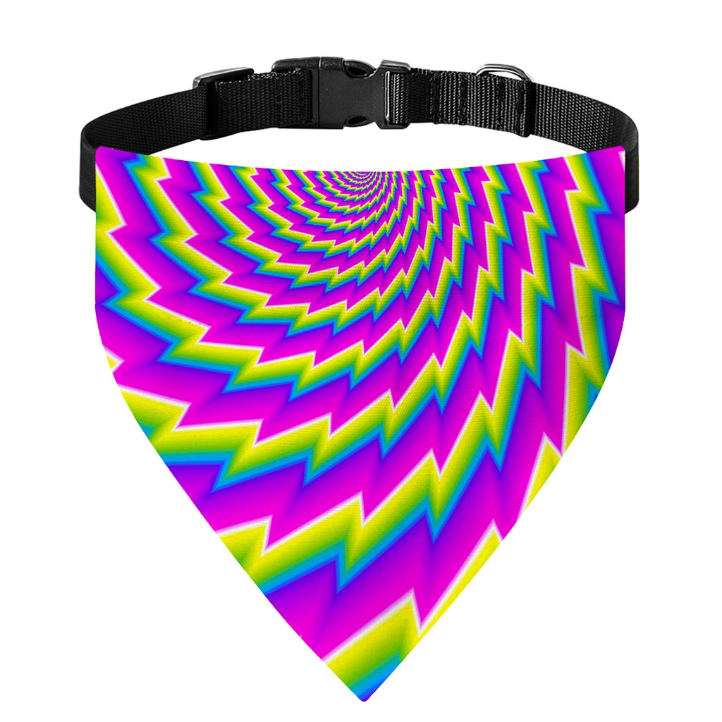 Abstract Twisted Moving Optical Illusion Over The Collar Dog Bandana