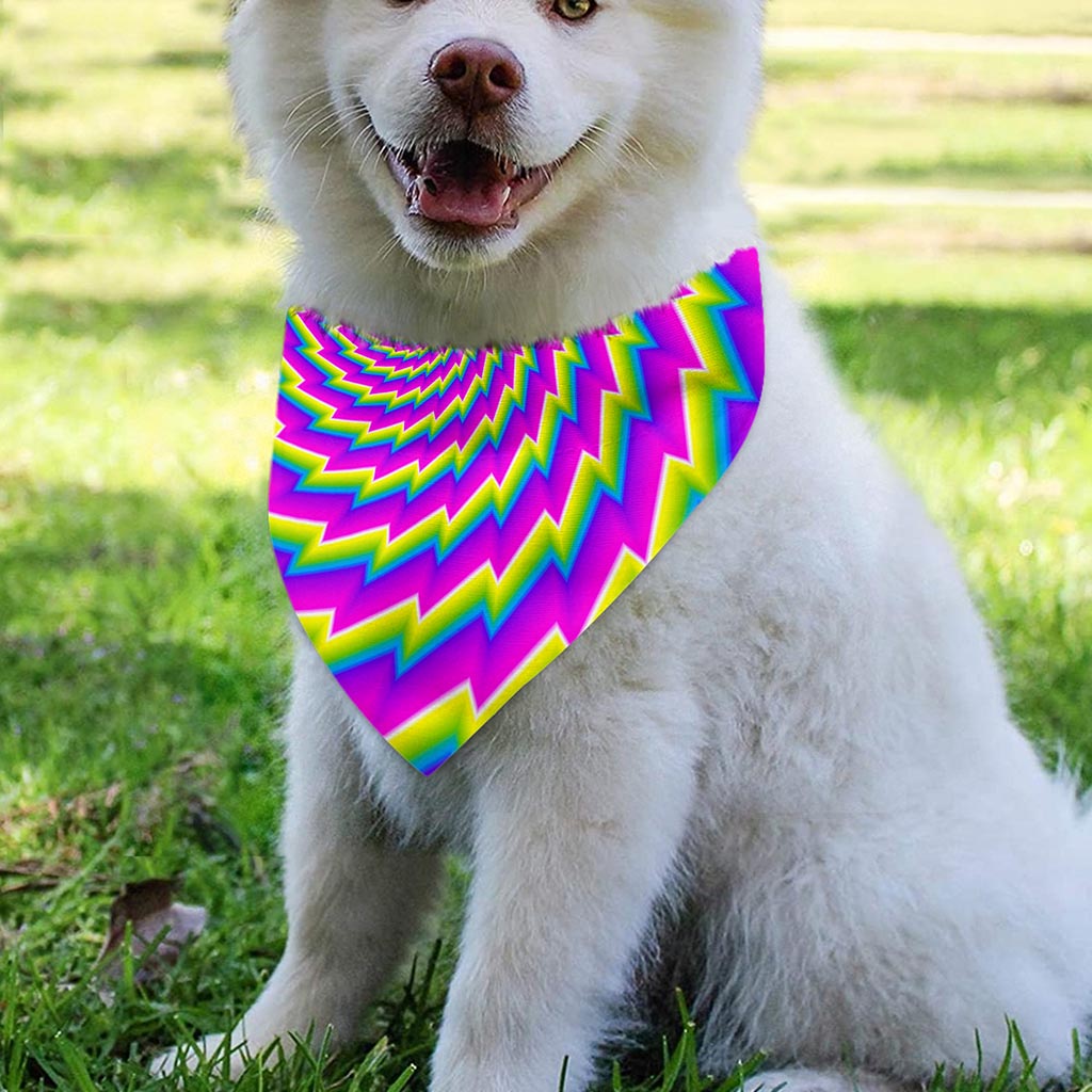 Abstract Twisted Moving Optical Illusion Over The Collar Dog Bandana