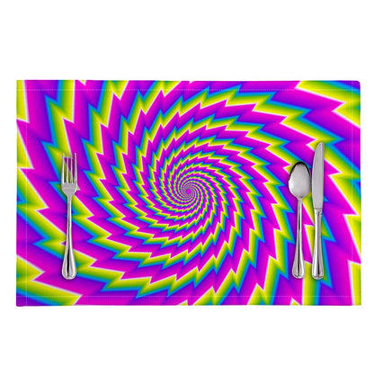 Abstract Twisted Moving Optical Illusion Placemat