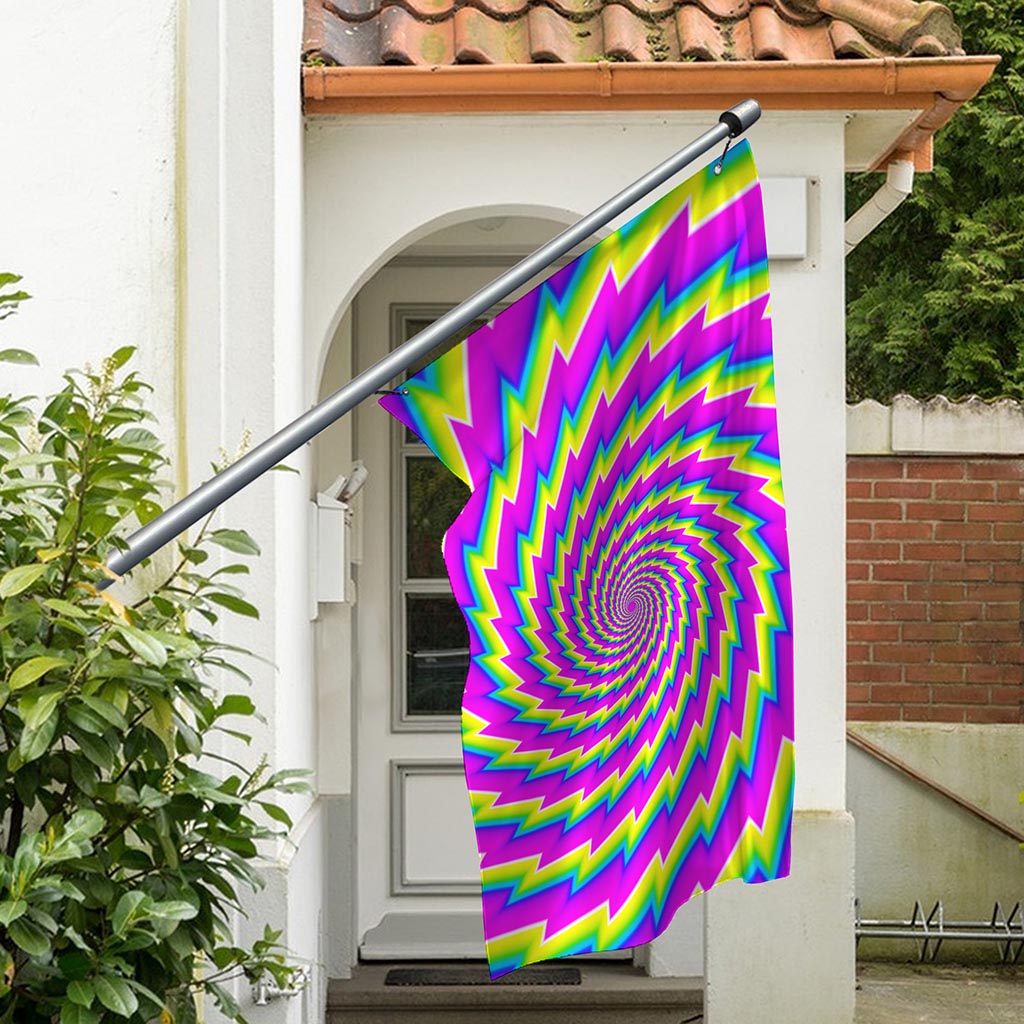 Abstract Twisted Moving Optical Illusion Polyester Flag