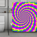 Abstract Twisted Moving Optical Illusion Polyester Shower Curtain