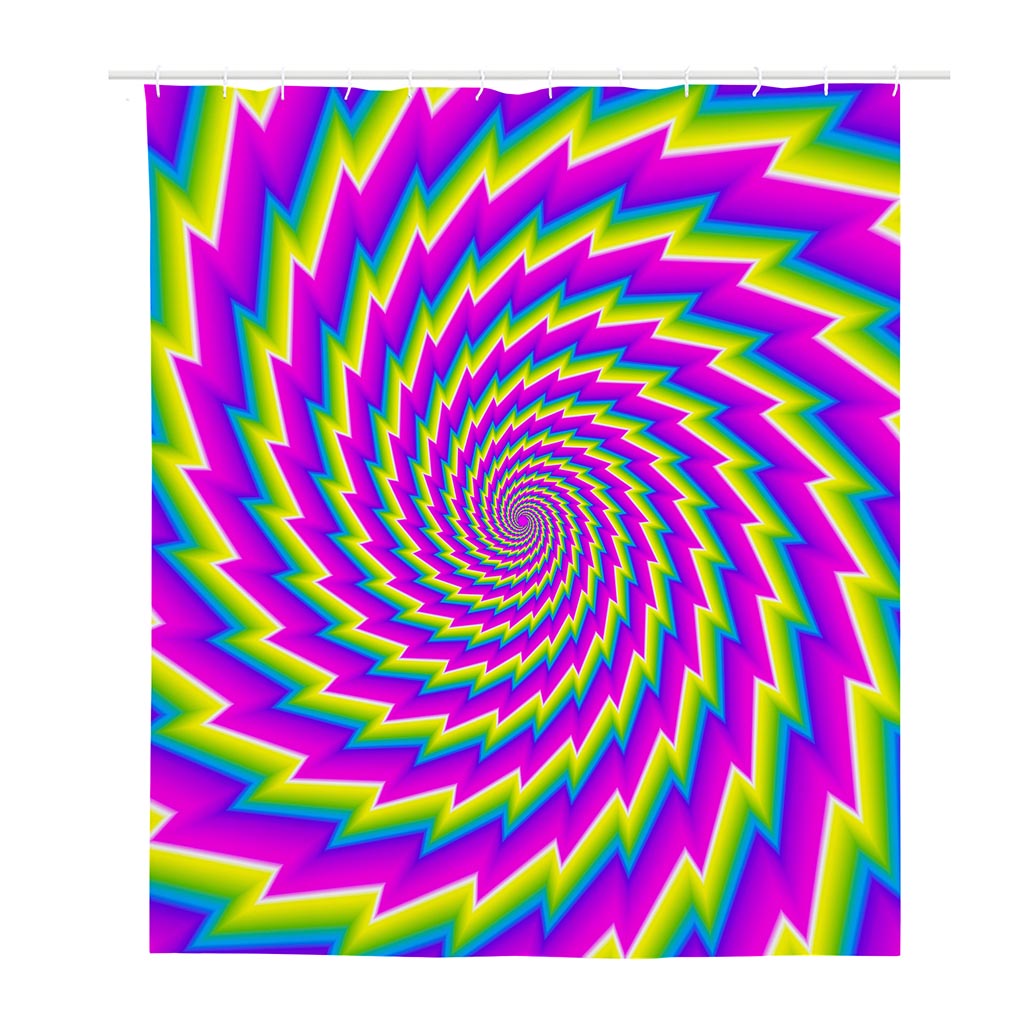 Abstract Twisted Moving Optical Illusion Polyester Shower Curtain
