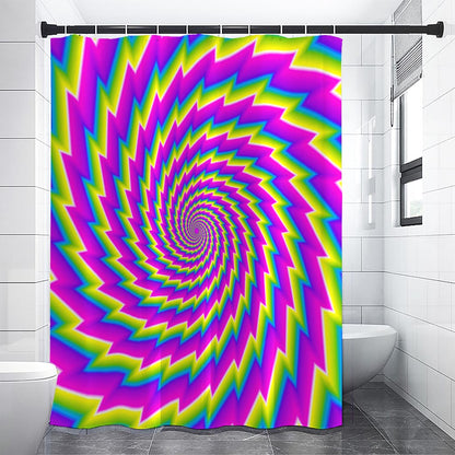 Abstract Twisted Moving Optical Illusion Premium Shower Curtain