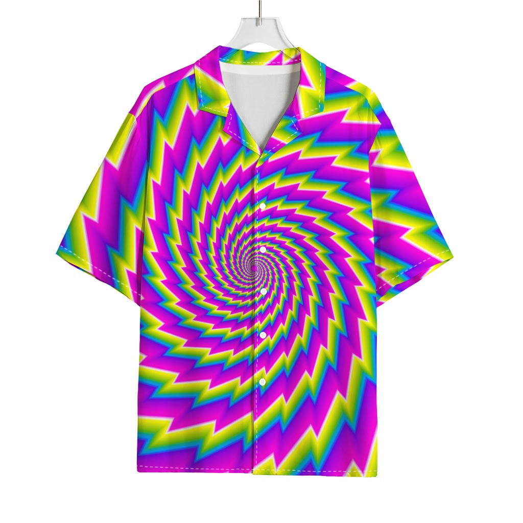 Abstract Twisted Moving Optical Illusion Rayon Hawaiian Shirt
