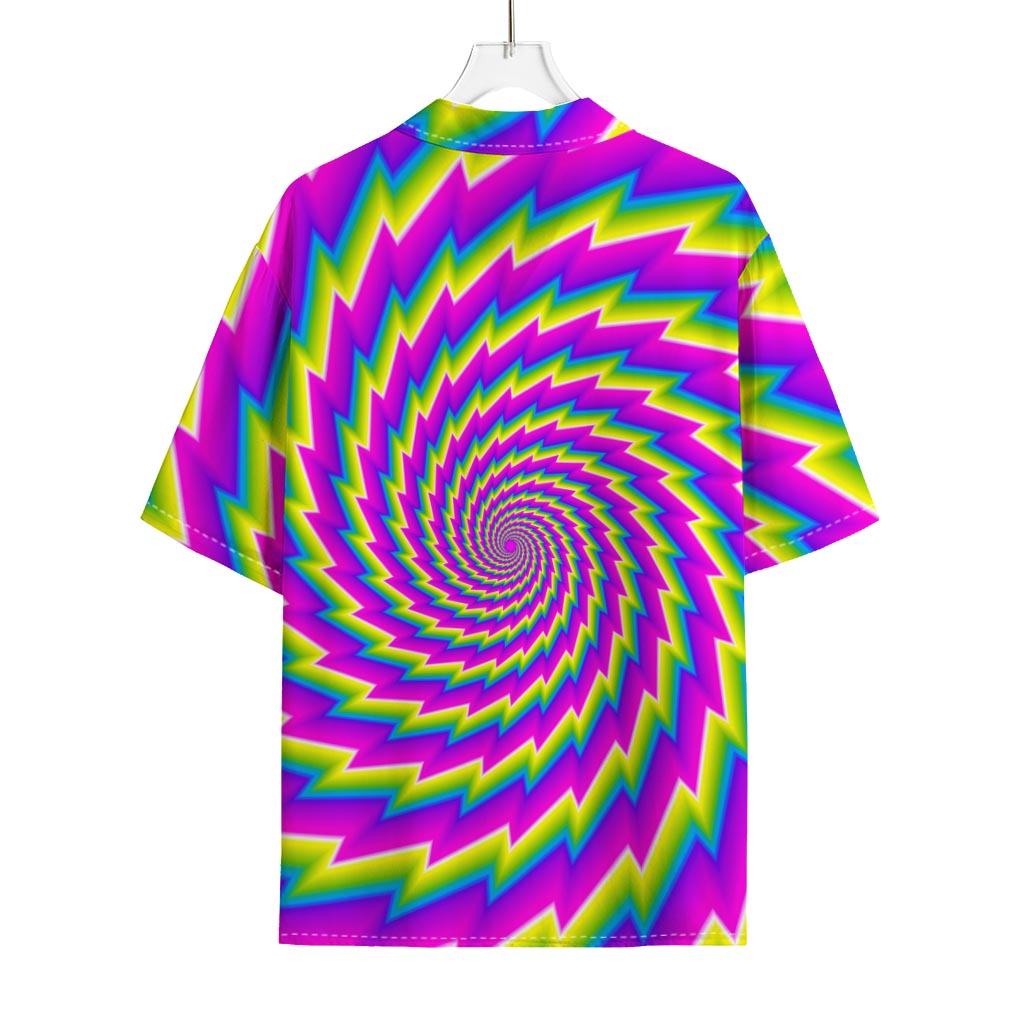 Abstract Twisted Moving Optical Illusion Rayon Hawaiian Shirt