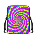 Abstract Twisted Moving Optical Illusion Rectangular Crossbody Bag