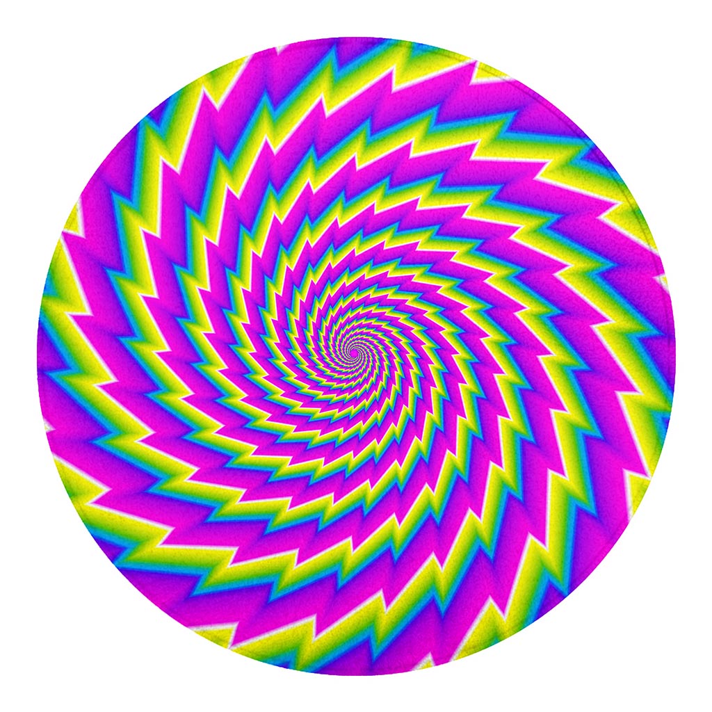 Abstract Twisted Moving Optical Illusion Round Blanket