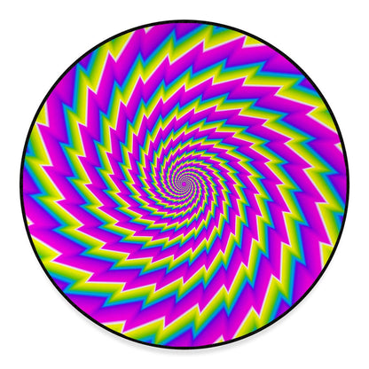 Abstract Twisted Moving Optical Illusion Round Floor Mat