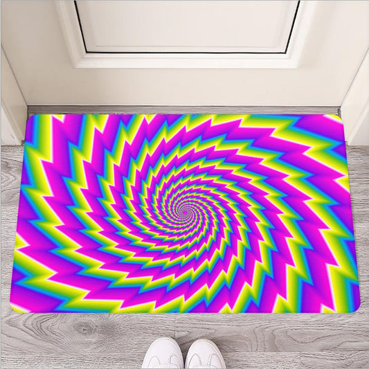 Abstract Twisted Moving Optical Illusion Rubber Doormat