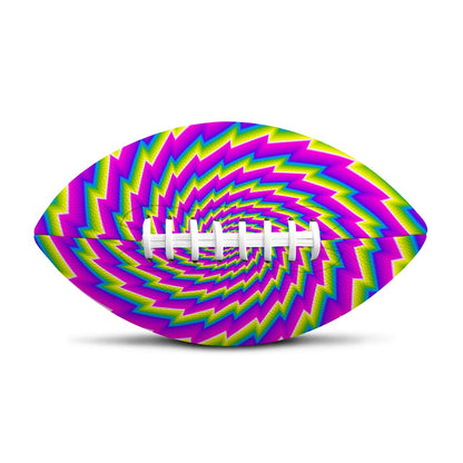Abstract Twisted Moving Optical Illusion Rugby Ball