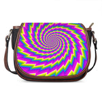 Abstract Twisted Moving Optical Illusion Saddle Bag