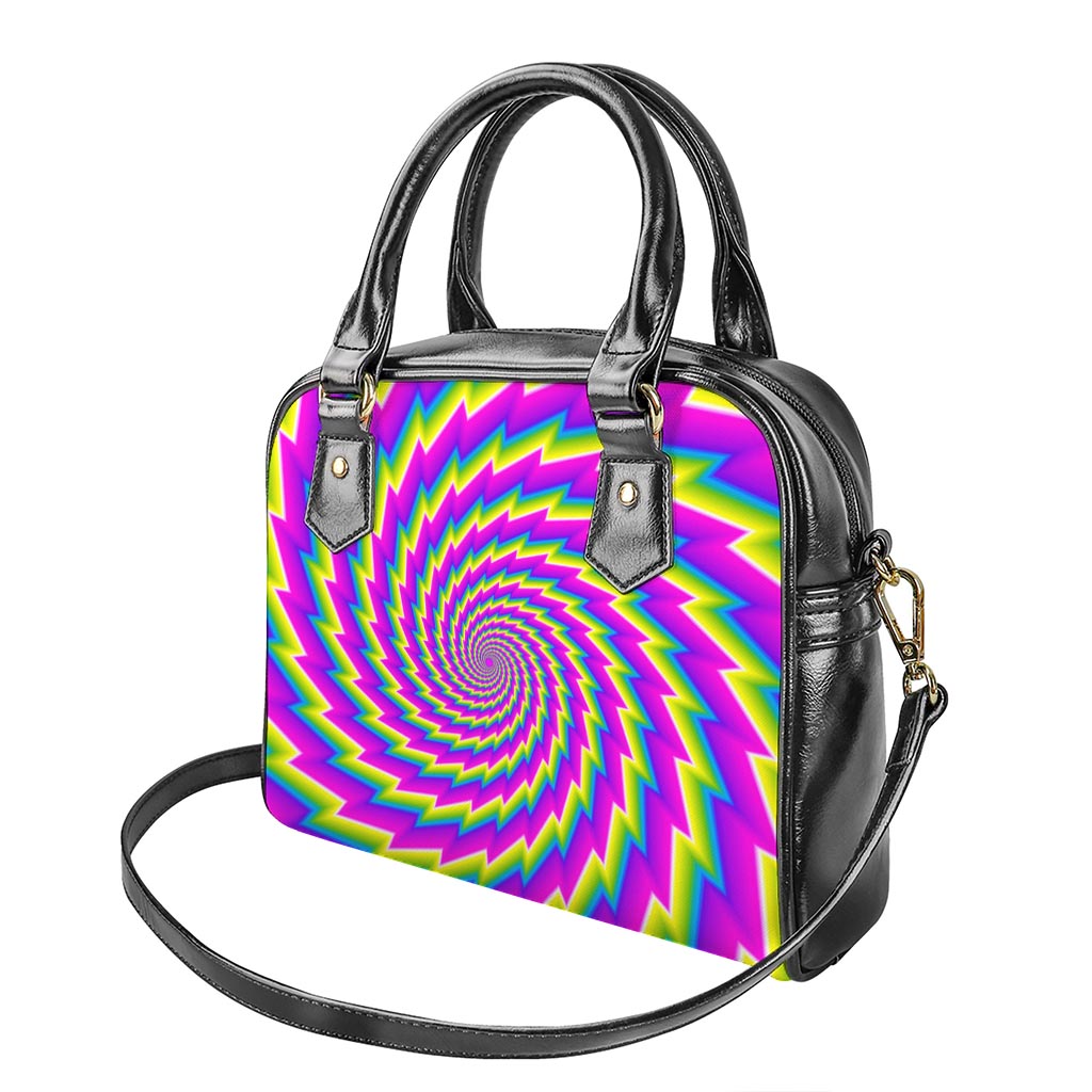 Abstract Twisted Moving Optical Illusion Shoulder Handbag
