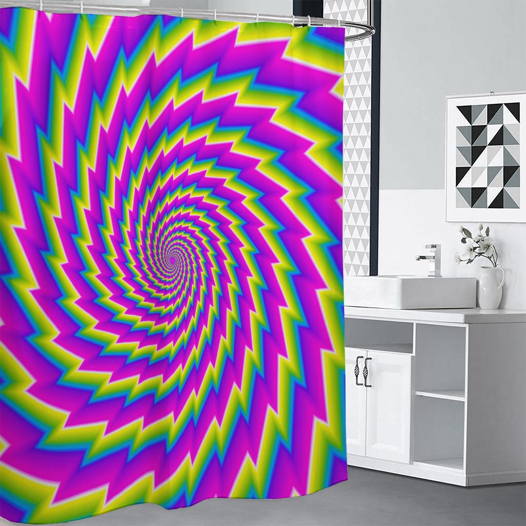 Abstract Twisted Moving Optical Illusion Shower Curtain