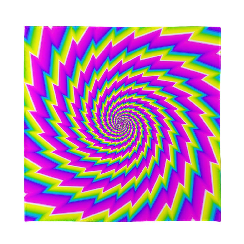Abstract Twisted Moving Optical Illusion Silk Bandana