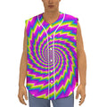 Abstract Twisted Moving Optical Illusion Sleeveless Baseball Jersey