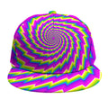 Abstract Twisted Moving Optical Illusion Snapback Cap