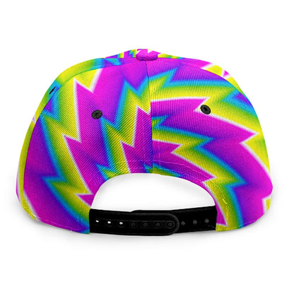 Abstract Twisted Moving Optical Illusion Snapback Cap