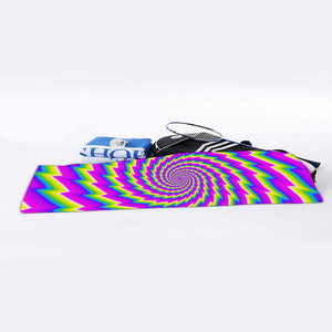 Abstract Twisted Moving Optical Illusion Sports Towel