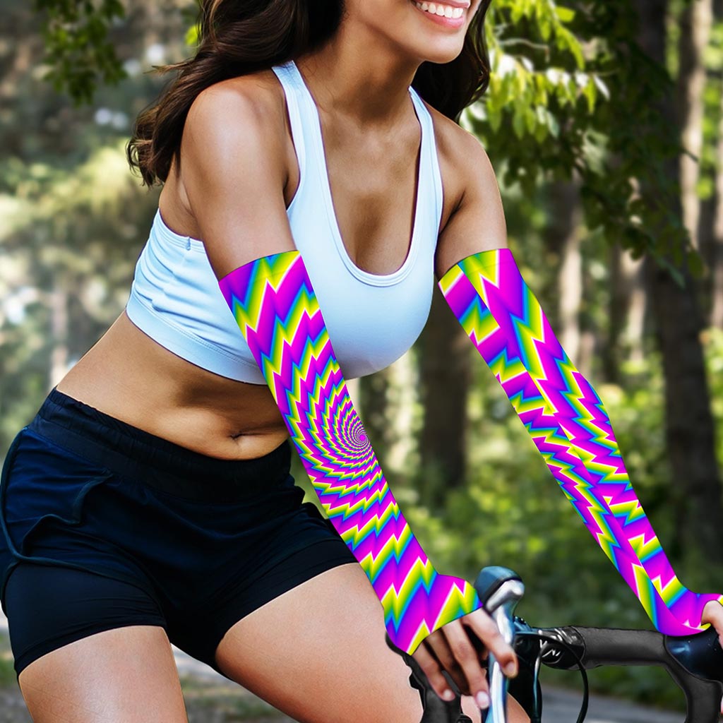 Abstract Twisted Moving Optical Illusion Sun Protection Arm Sleeves