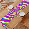 Abstract Twisted Moving Optical Illusion Table Runner