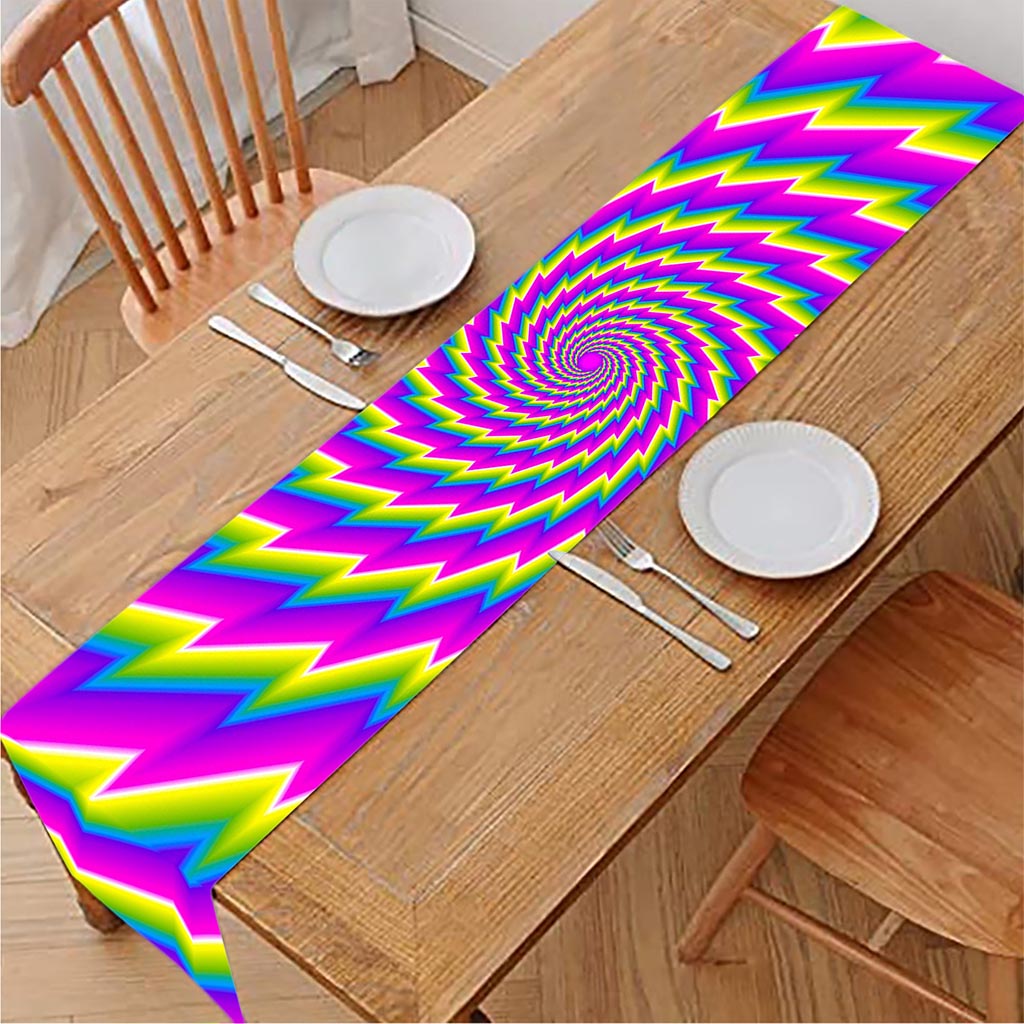 Abstract Twisted Moving Optical Illusion Table Runner