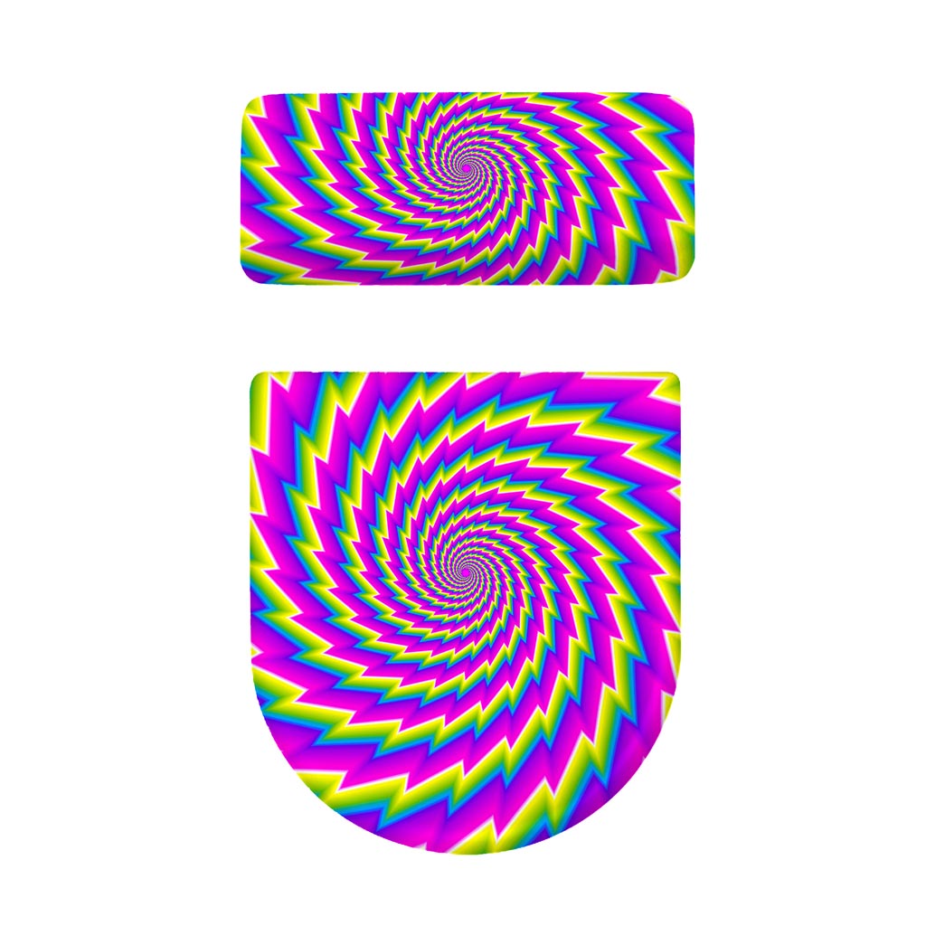 Abstract Twisted Moving Optical Illusion Toilet Lid And Tank Cover Set