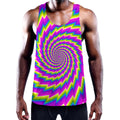 Abstract Twisted Moving Optical Illusion Men's Workout Tank Top