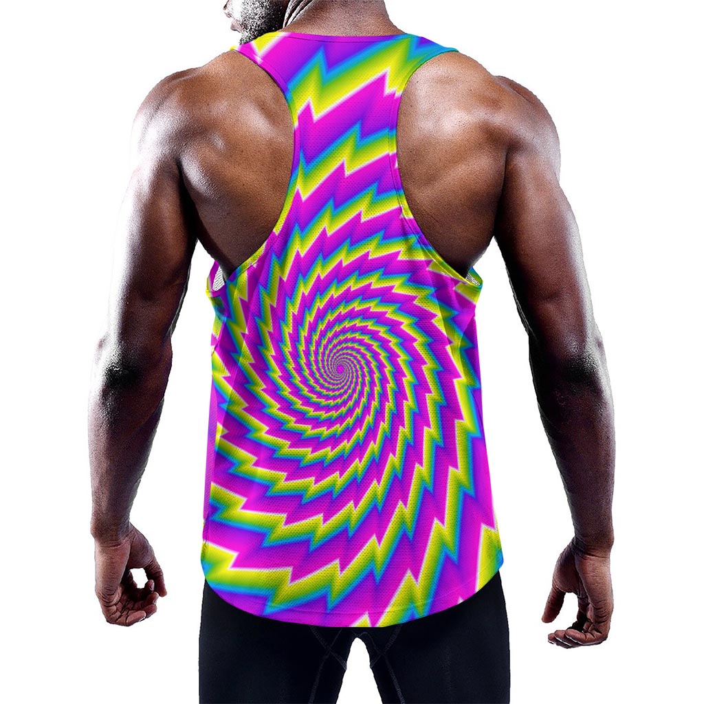 Abstract Twisted Moving Optical Illusion Training Tank Top