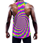 Abstract Twisted Moving Optical Illusion Training Tank Top