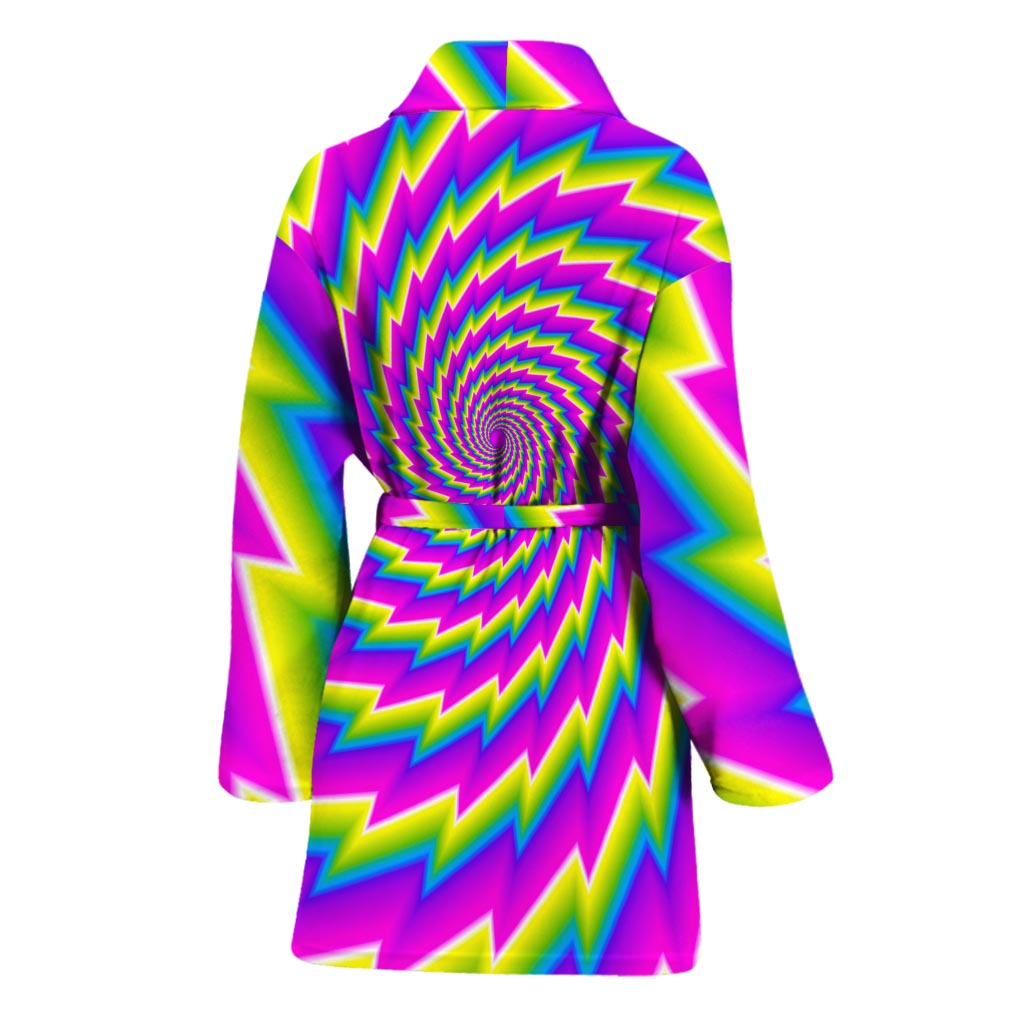 Abstract Twisted Moving Optical Illusion Women's Bathrobe