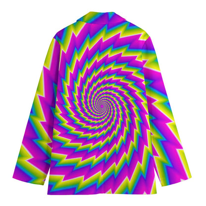 Abstract Twisted Moving Optical Illusion Women's Blazer