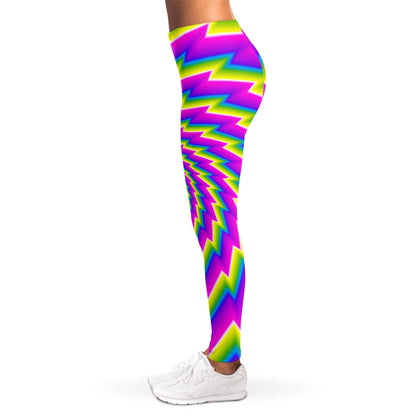 Abstract Twisted Moving Optical Illusion Women's Leggings