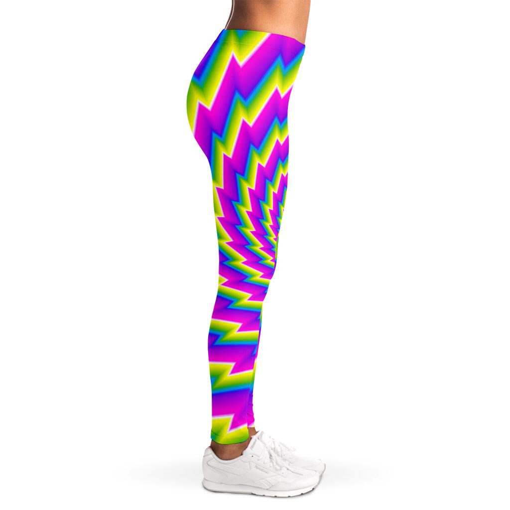 Abstract Twisted Moving Optical Illusion Women's Leggings