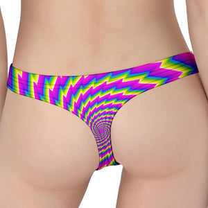 Abstract Twisted Moving Optical Illusion Women's Thong