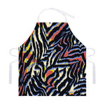 Abstract Zebra Pattern Print Adjustable Apron