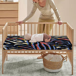 Abstract Zebra Pattern Print Baby Crib Sheet
