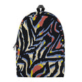 Abstract Zebra Pattern Print School Backpack