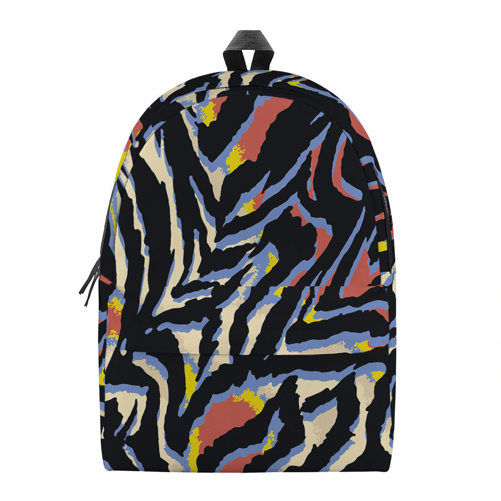 Abstract Zebra Pattern Print Backpack