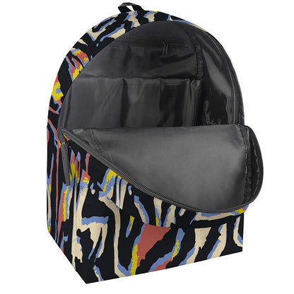 Abstract Zebra Pattern Print Backpack