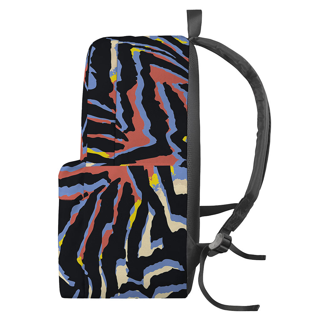 Abstract Zebra Pattern Print Backpack