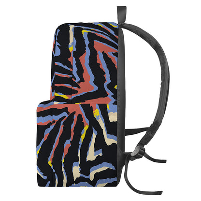 Abstract Zebra Pattern Print Backpack