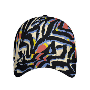 Abstract Zebra Pattern Print Baseball Cap