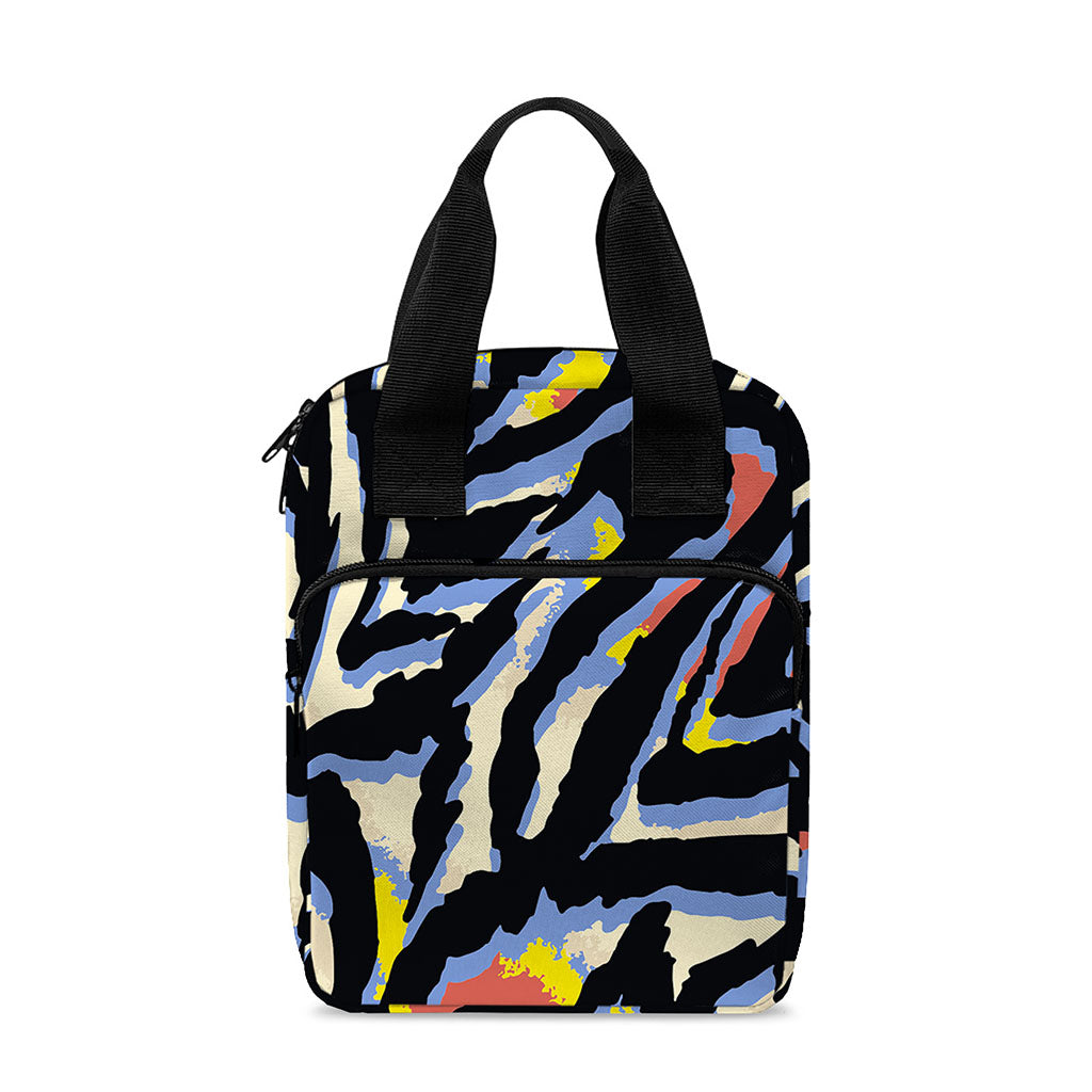 Abstract Zebra Pattern Print Bible Tote Bag