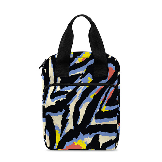 Abstract Zebra Pattern Print Bible Tote Bag